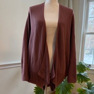lululemon Cashlu Cardigan Knit Textured Wrap Size M/L Spiced Chai